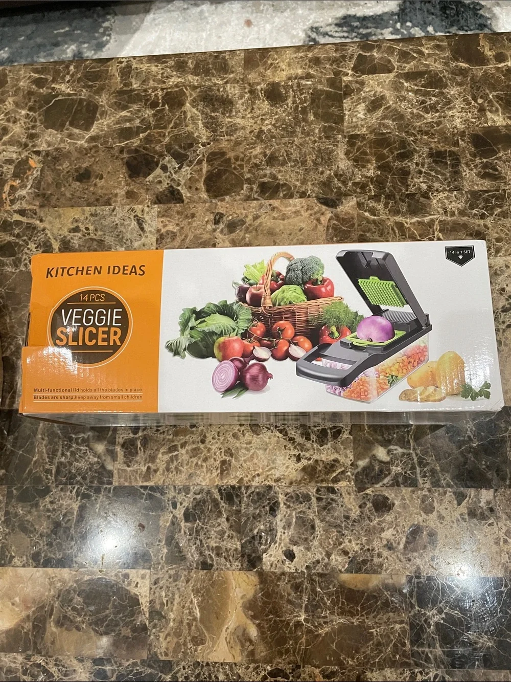 14‑Piece Veggie Slicer in Green and Black